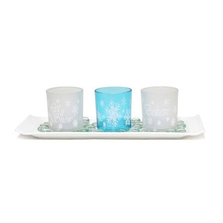 Stockage Supreme Winter Wonderland Candle Set of 3 No 44, Blue Frost ST3360938